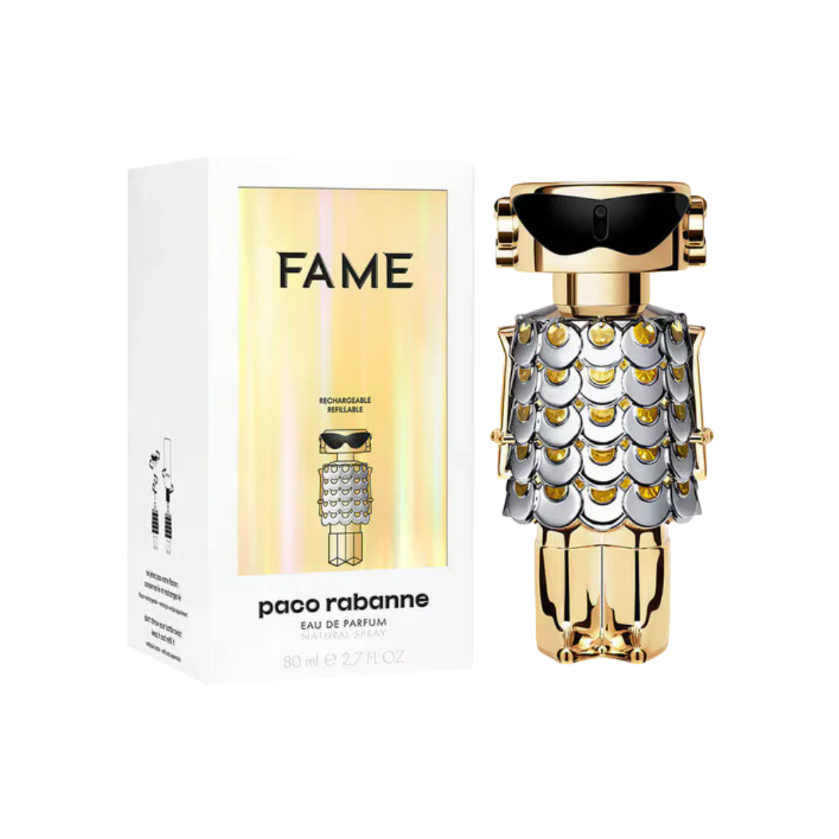Combination of 5 women's perfumes – Versace, Black Opium, J'adore, Chanel and Fame