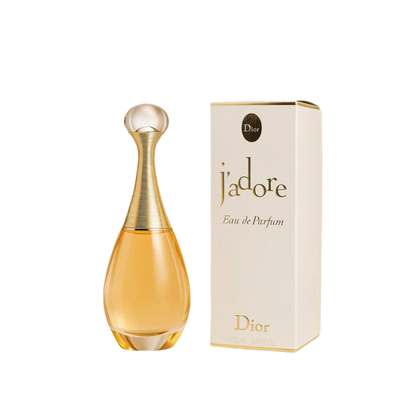 Combination of 5 women's perfumes – Versace, Black Opium, J'adore, Chanel and Fame